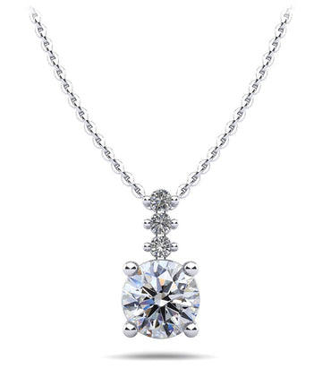 Brilliant Round Drop Diamond Pendant Diamond  with 0.55 ct.(finished) 1.5mm, 5mm