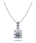 Brilliant Round Drop Diamond Pendant Diamond  with 2.15 ct.(finished) 2.4mm, 8.2mm