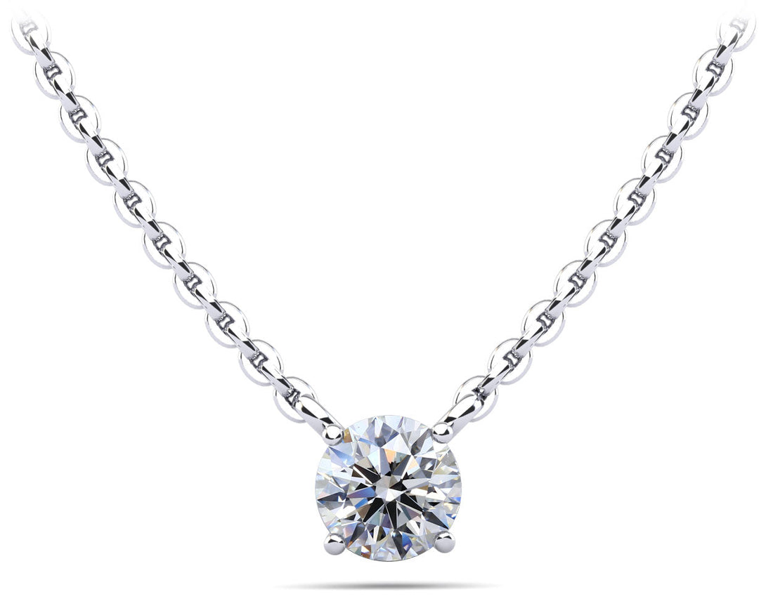 Round Brilliant Diamond Solitaire Pendant Diamond  with 0.25 ct.(finished) 4mm