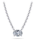 Oval Cut Horizontal Diamond Solitaire Pendant Diamond  with 0.60 ct.(finished) 6x4mm