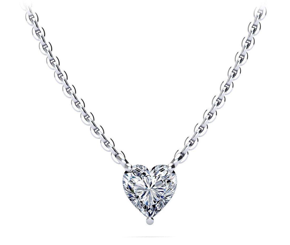 Solitaire Heart Diamond Pendant Diamond  with 0.50 ct.(finished) 5.1mm