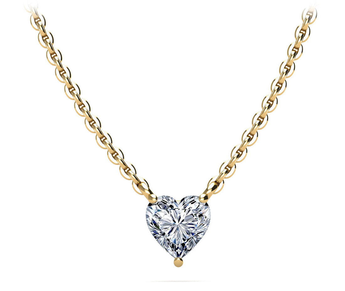 Solitaire Heart Diamond Pendant Diamond  with 0.50 ct.(finished) 5.1mm