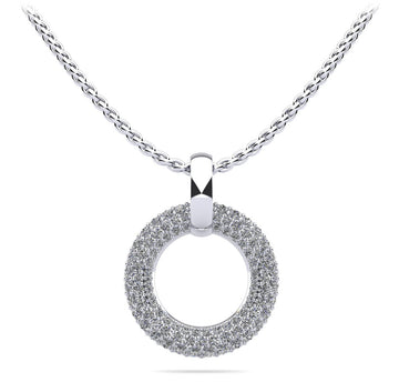 Circle of Life Diamond Pendant Diamond  with 0.96 ct.(finished) 1.1mm, 1.3mm, 1.5mm