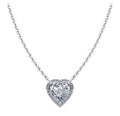 Perfect Heart Halo Diamond Pendant Diamond  with 0.59 ct. (0.50 ct. center diamond)