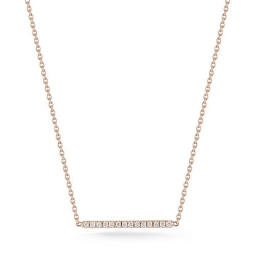 Delicate Diamond Bar Necklace