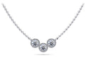 Triple V Shape Brilliance Diamond Necklace Diamond  with 1.00 ct.(finished) 1.1mm, 4mm