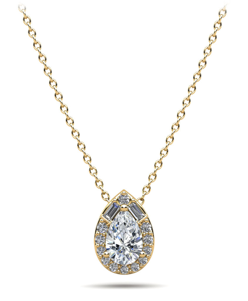 Pear Shape Diamond Dreams Necklace Diamond  with 0.31 ct.(finished)