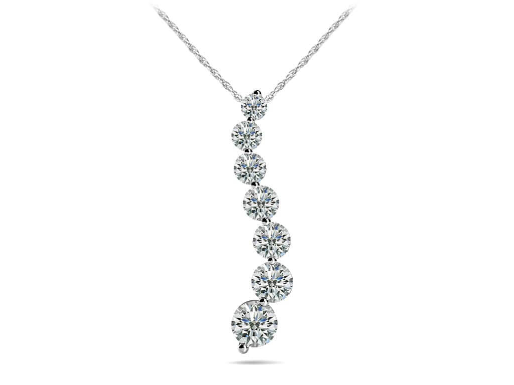 Classic Diamond Journey Necklace Diamond  with 1.00 ct.(finished)