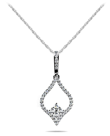 Inverted Heart Diamond Pendant Diamond  with 0.99 ct.(finished) 1.2mm, 1.7mm, 2.7mm