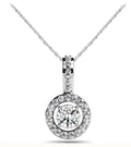 Stylish Diamond Circle Pendant Diamond  with 0.34 ct.(finished) 1.1mm, 3.5mm