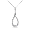 Diamond Lined Designer Teardrop Pendant Diamond  with 0.75 ct.(finished)