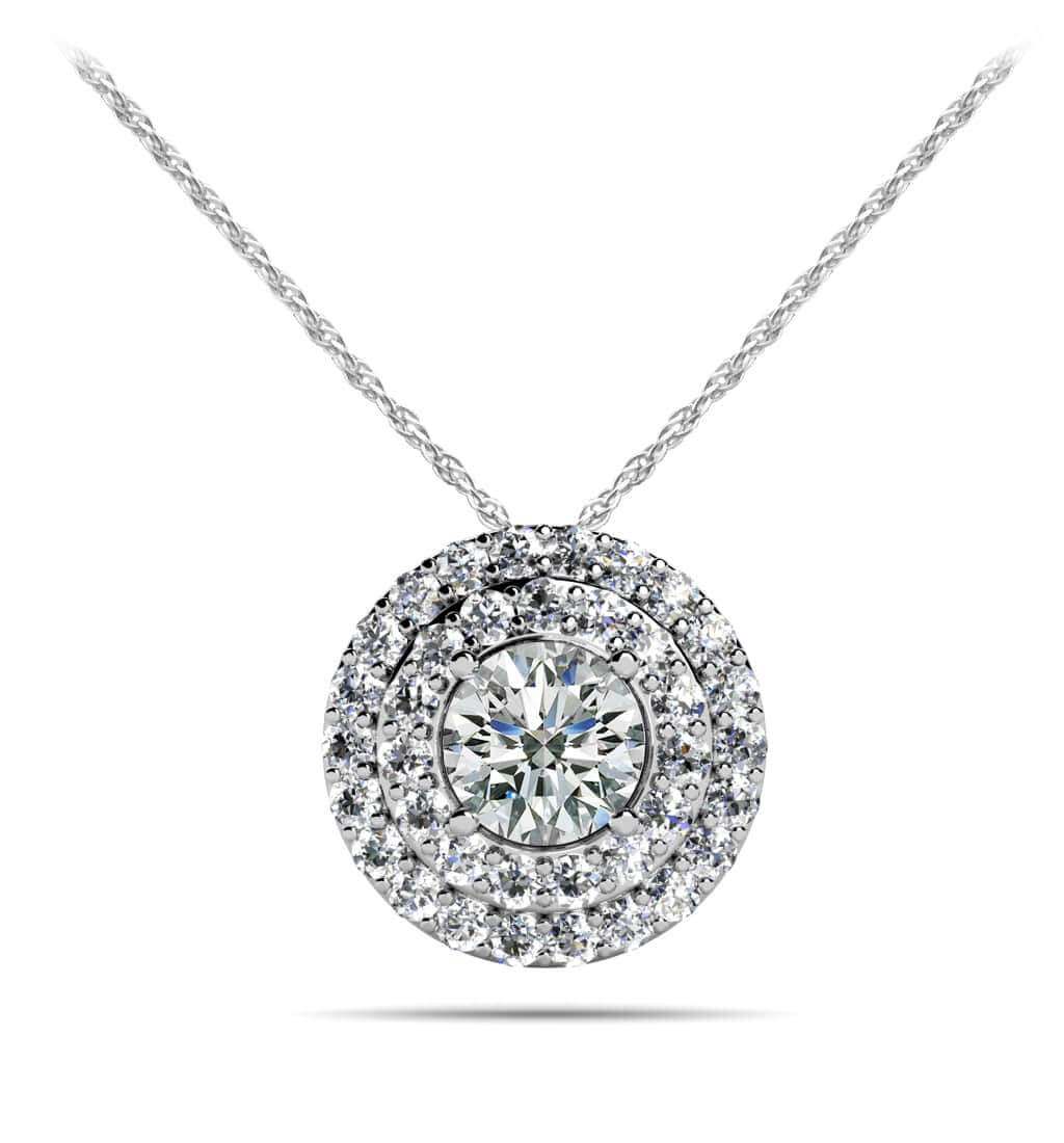 Surrounded By Sparkle Diamond Pendant Diamond  with 0.44 ct. (0.25 ct. center diamond)