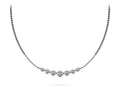 Seven Stone Graduated Chain Necklace Diamond  with 0.88 ct.(finished)