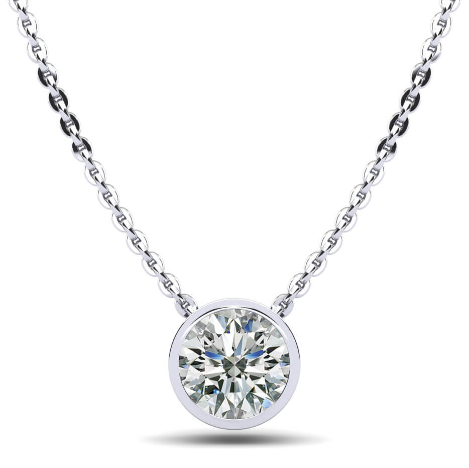 Solitaire Brilliant Round Diamond Pendant Diamond  with 0.50 ct.(finished) 5mm