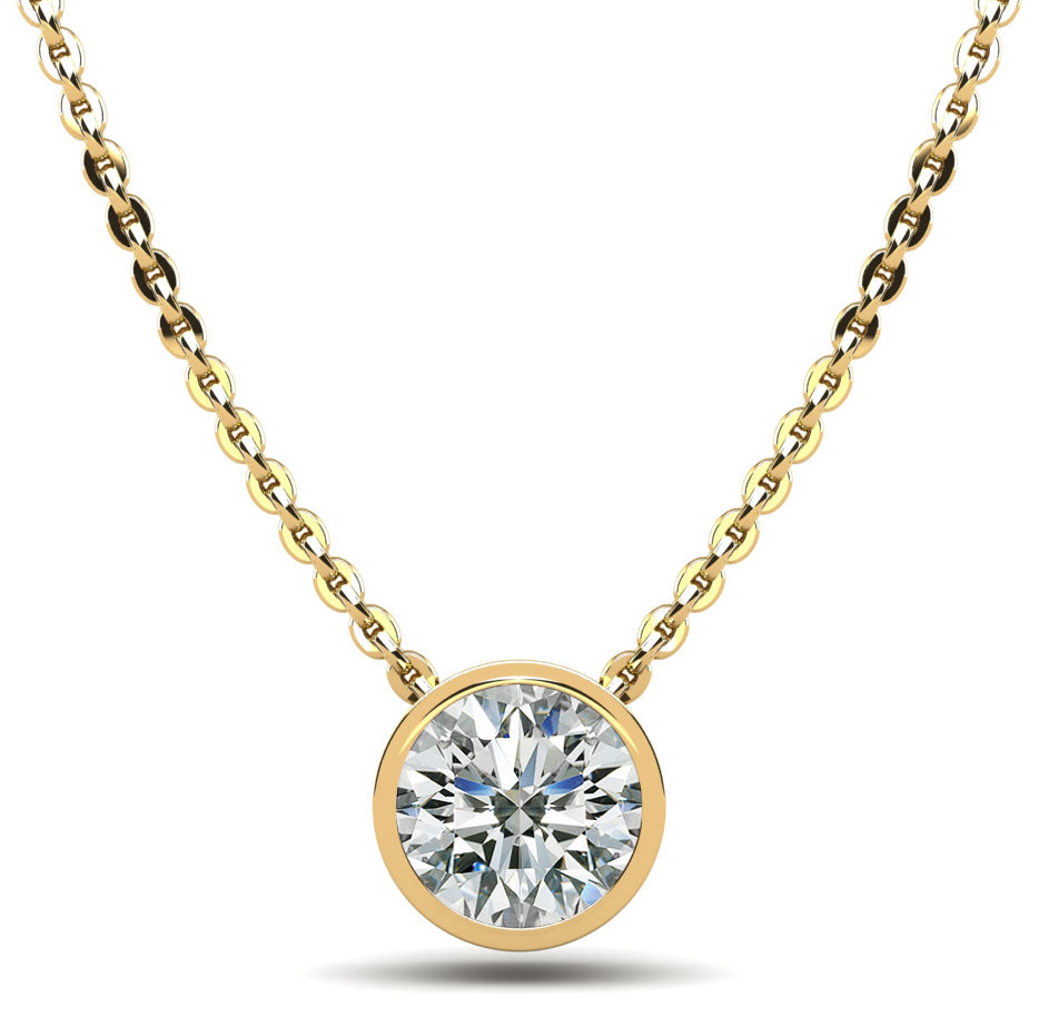 Solitaire Brilliant Round Diamond Pendant Diamond  with 0.75 ct.(finished) 5.7mm