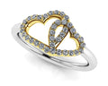 Lasting Hearts Diamond Ring Lab-Grown Diamond  with 0.19 ct.(finished) 1mm