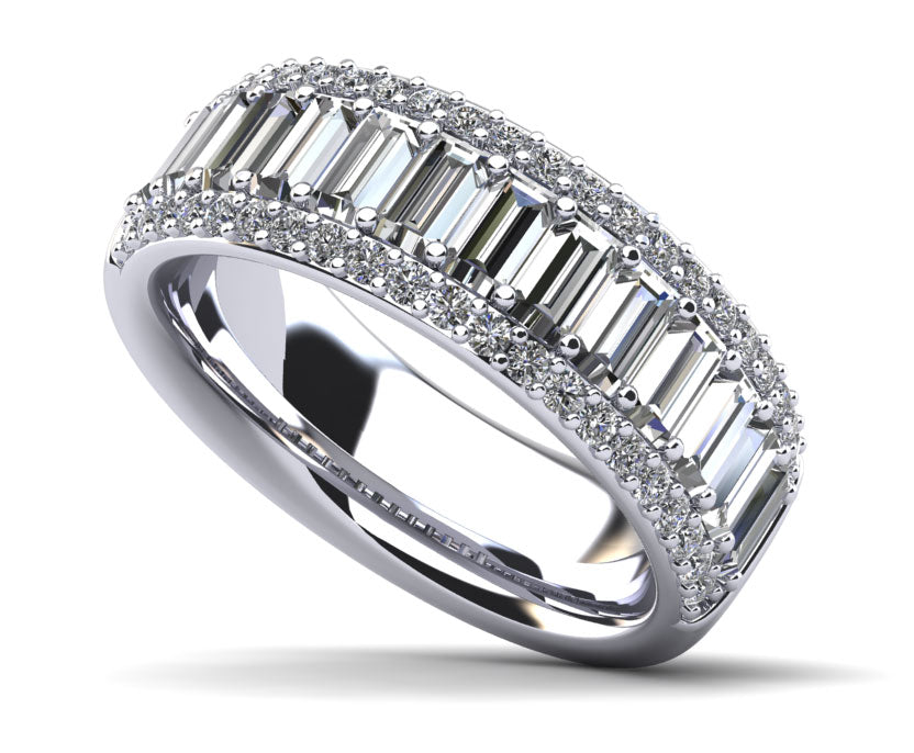 Baguette Brilliance Diamond Ring Lab-Grown Diamond  with 2.16 ct.(finished) 4x2mm, 1.2mm