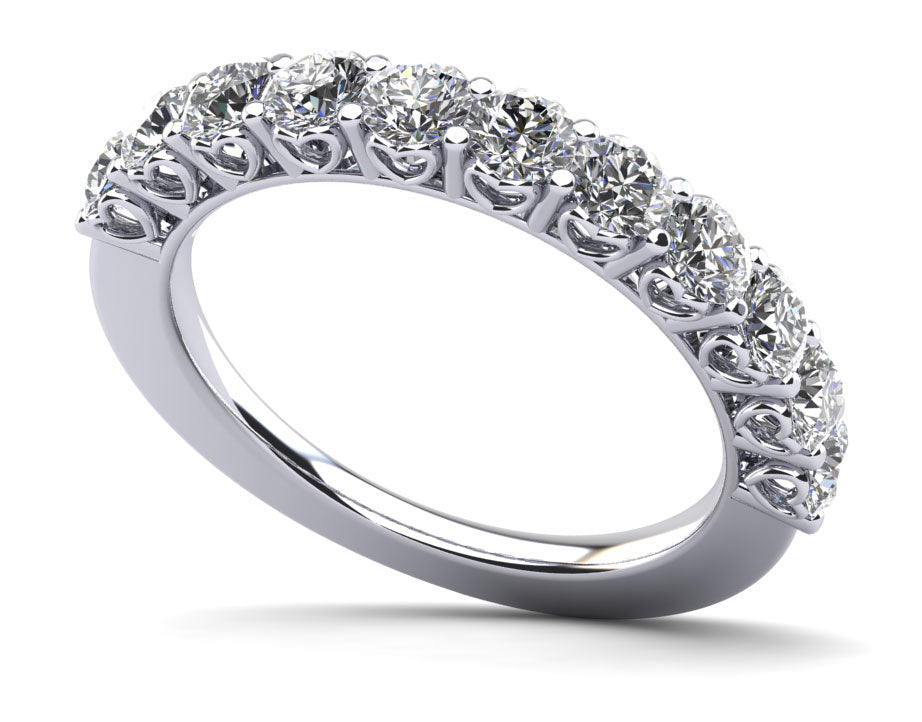 Brilliant Sweetheart Diamond Anniversary Ring Lab-Grown Diamond  with 0.50 ct.(finished) 2mm