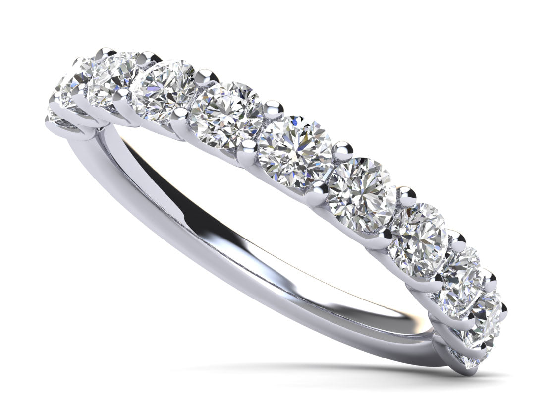 Sparkle Brilliant Round Diamond Anniversary Ring Lab-Grown Diamond  with 0.66 ct.(finished) 2.5mm