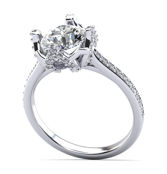 Royal Crown Diamond Ring Lab-Grown Diamond  with 2.43 ct. (1.90 ct. center diamond)