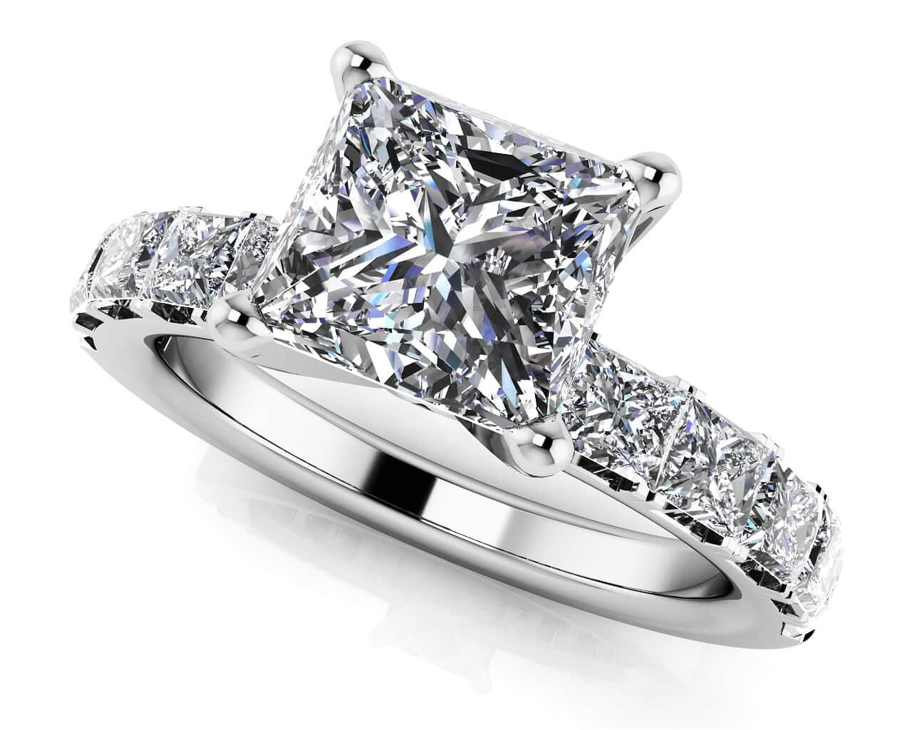 Princess Allure Engagement Ring Lab-Grown Diamond  with 2.25 ct. (1.25 ct. center diamond)