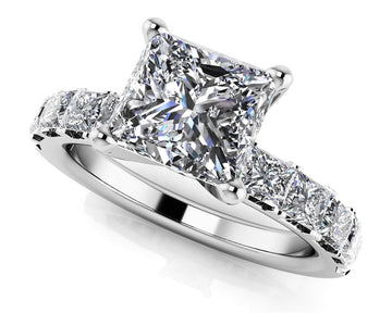 Princess Allure Engagement Ring Lab-Grown Diamond  with 2.00 ct. (1.00 ct. center diamond)