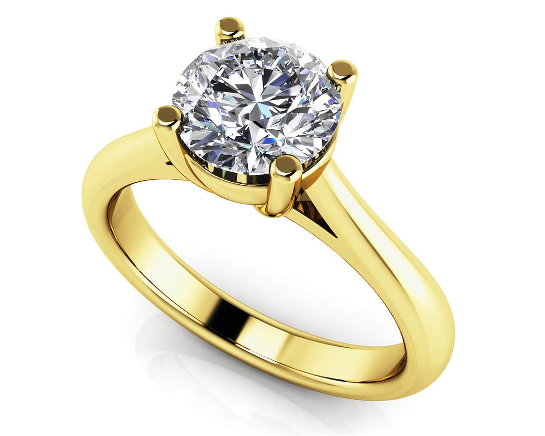 Classic Four Prong Round Cut Solitaire Ring Lab-Grown Diamond  with 0.25 ct. (0.25 ct. center diamond)