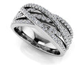 Captivating Woven Band Anniversary Ring Lab-Grown Diamond  with 0.65 ct.(finished) 1.1mm