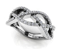 Stylish Woven Anniversary Ring Lab-Grown Diamond  with 0.52 ct.(finished) 1.2mm