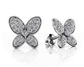 Charming Butterfly Diamond Studs Diamond  with 0.33 ct.(finished) 1mm, 1.5mm