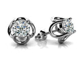 Open Tulip Diamond Stud Earrings Diamond  with 1.50 ct.(finished) 5.7mm