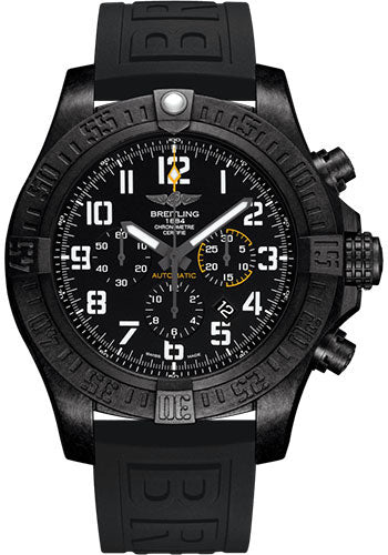 Breitling Avenger Hurricane 12h Watch - Breitlight - Volcano Black Dial - Black Diver Pro III Strap - Tang Buckle - XB0170E41B1S2