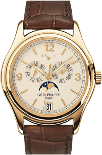 Patek Philippe Complications Annual Calendar Moon Phases Date Yellow Gold Cream Dial | 5146J-001