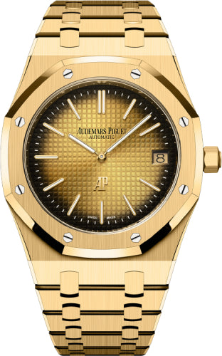 Audemars Piguet Royal Oak Jumbo Extra-Thin "50th Anniversary" Yellow Gold Smoked Yellow Dial 39mm | 16202BA.OO.1240BA.01