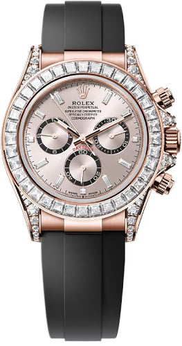 Rolex Cosmograph Daytona 40mm Everose Gold Diamond-Set Dial Oysterflex Bracelet Diamond-Set Bezel and Diamond-Set Lugs - 126535TBR